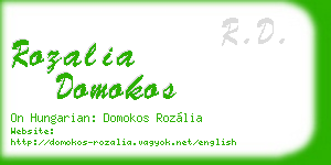 rozalia domokos business card